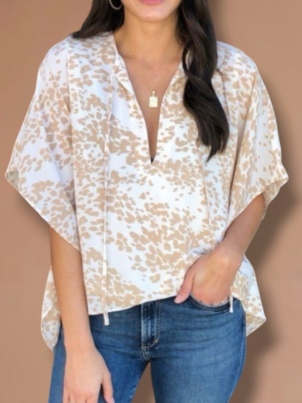 BUDDY LOVE DAVE KIMONO COWHIDE TOP SIZE XS